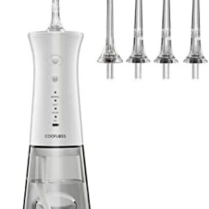 Coofloss Irrigador Bucal con Carga Magnética para Limpieza de Dientes, 4 Puntas Magnéticas