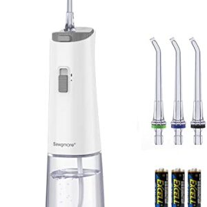 Irrigador Dental Portatil, Sawgmore Irrigador Bucal Alimentadas Por Batería con 4