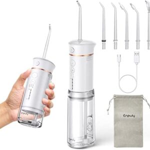 ENPULY Irrigador Dental Portatil, Mini Irrigadores Bucales de Viaje, 200ML Irrigador Bucal