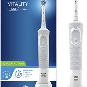 Oral-B Vitality 100 Cepillo de Dientes Eléctrico con Mango Recargable, Tecnología Braun y