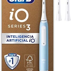 Oral-B iO 3 Cepillo De Dientes Eléctrico, Con 3 Cabezales, Diseñado Por Braun, Azul