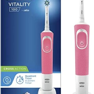 Oral-B Vitality 100 Cepillo de Dientes Eléctrico con Mango Recargable, Tecnología Braun y