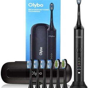 Cepillos de Dientes Electricos, Olybo Cepillo de dientes eléctrico con 6 cabezales de