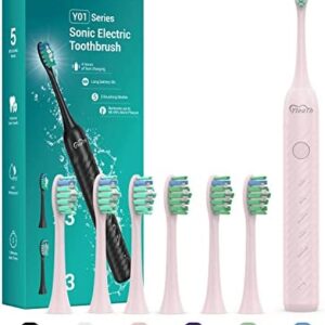 Cepillos de Dientes Eléctrico Sónico para Dientes Sensibles - Cepillo Electrico con 6