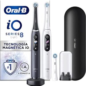 Oral-B iO 8 Cepillos de Dientes Eléctricos (Pack de 2) con Mangos Recargables, Tecnología