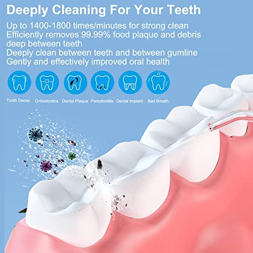 Irrigador Bucal Portatil Profesional,Sanpintech Irrigador Dental con 6 Boquillas 5 Modos, - Imagen 5