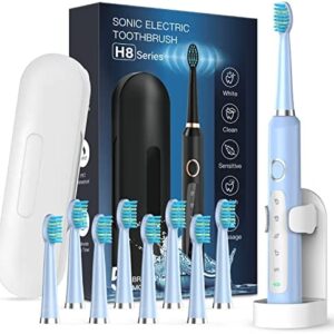 Cepillos de Dientes Electricos Sónico Adultos con 8 Cabezal - Cepillo Electrico con