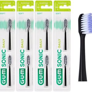GUM Sonic Daily - Cabezales de repuesto para cepillo de dientes sónico GUM Sonic