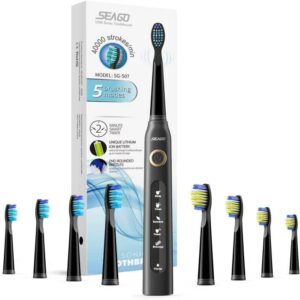 Cepillos de dientes ultrasónicos para adultos, cepillo de dientes eléctrico recargable con
