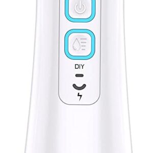 Lithomy Hidropulsor Jet Dental, Portátil Irrigador Oral con 4 Modos y 6 Boquillas, USB