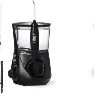 Waterpik Irrigador de Sobremesa con Agua a Presión Negro (WP-662EU) & Pastillas de