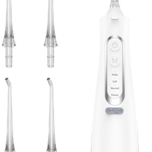 Potente irrigador bucal limpiador dental eléctrico 4 modos y 4 boquillas Irrigador bucal