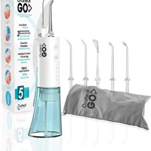 Oralteck Go Irrigador Dental Profesional. Incluye 5 Boquillas Multifuncionales. 3 Modos de