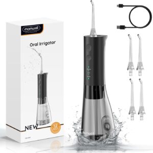 Mornwell Irrigador bucal portátil inalámbrico de 300 ml para dientes