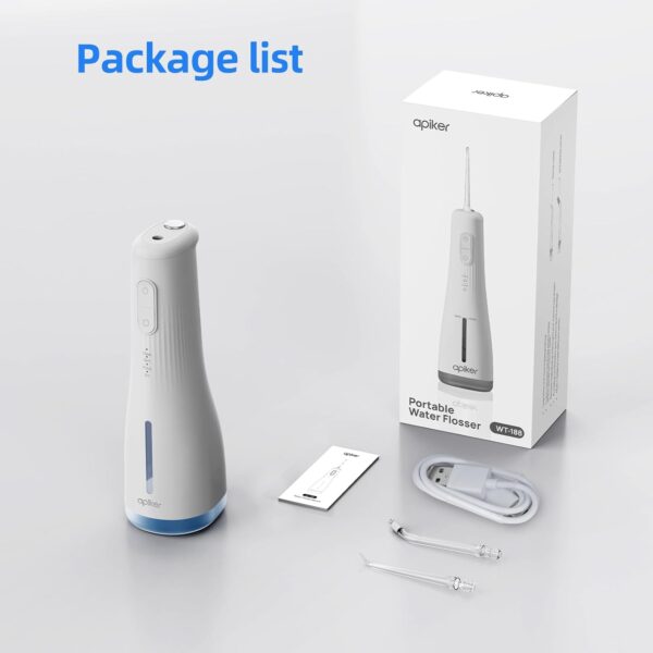 Apiker Irrigador Bucal Portatil con 2 Boquillas,Irrigador Dental Portatil 250ML,Irrigador - Imagen 9