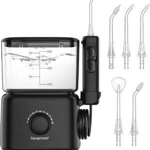 Sawgmore Irrigador Dental, Irrigador Bucal con 5 Boquillas Multifuncionales, Capacidad de