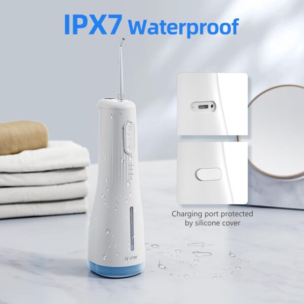 Apiker Irrigador Bucal Portatil con 2 Boquillas,Irrigador Dental Portatil 250ML,Irrigador - Imagen 4