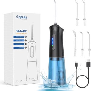 ENPULY Irrigador bucal ganador de la prueba 2023, irrigador bucal inalámbrico de 2000 ml,