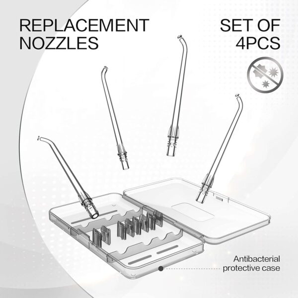 4 puntas de repuesto tipo estándar para SYNHOPE Mini hilo dental portátil de agua - Imagen 2