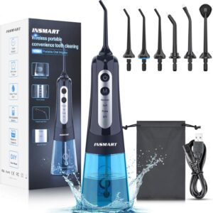 Irrigador Bucal Portatil, INSMART Irrigador Dental Inalámbrico Portatil Profesional 6