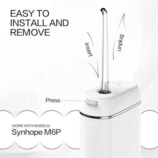 4 puntas de repuesto tipo estándar para SYNHOPE Mini hilo dental portátil de agua - Imagen 5