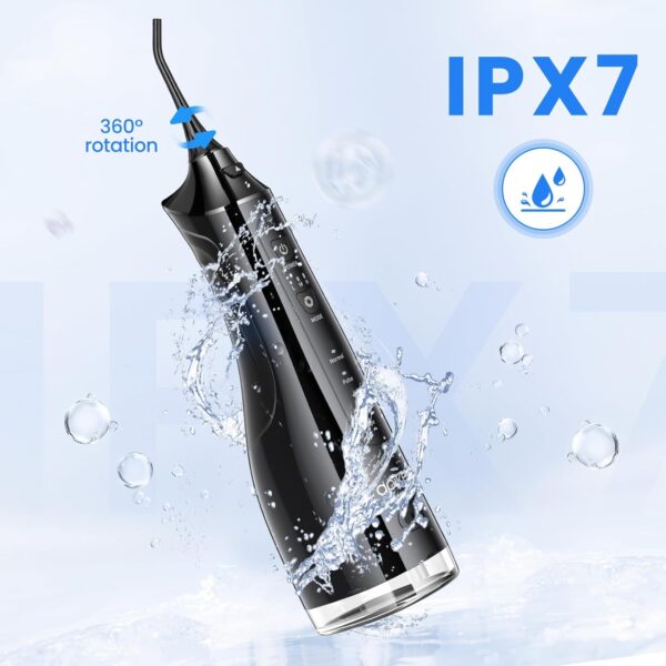 Apiker Irrigador Bucal Portatil 310ML,Irrigador Dental Portatilcon 2 Boquillas,Irrigador - Imagen 4