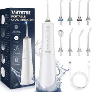 Irrigador Bucal Portatil, Vimmk Irrigador Dental Inalámbrico Profesional 8 Boquillas 5