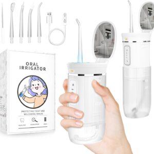 Irrigador Bucal Portátil Irrigador Dental Viaje, Recargable Water Flosser Irrigador Oral