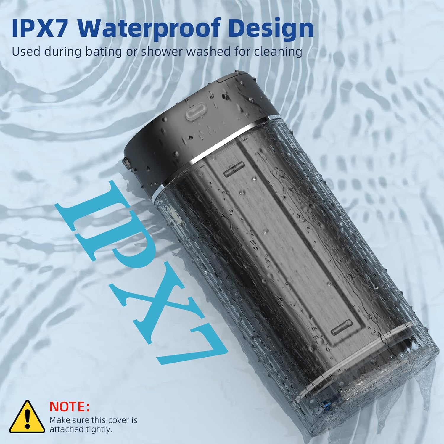 GEEDIAR Irrigador Dental, IPX7 Impermeable Irrigador Bucale con 6 Boquillas,190ml - Imagen 4
