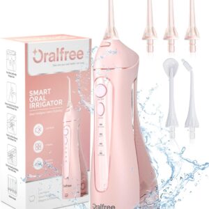 Irrigador Dental Portatil Profesional - Oralfree Irrigador Bucal Con 5 Boquillas 4 Modos,