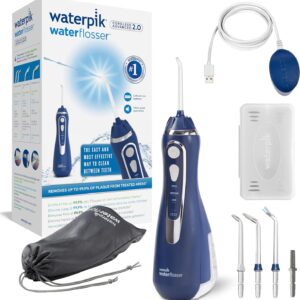 Waterpik Irrigador bucal inalámbrico inalámbrico con 4 cabezales de presión, rango de