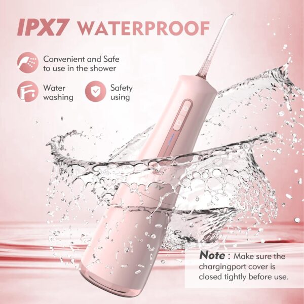 300mL Water Flosser con 4 Modos 6 Puntas de Chorro,Irrigador Oral Dental para Casa y Viaje - Imagen 7