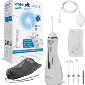 Waterpik Irrigador bucal inalámbrico inalámbrico con 4 cabezales de presión, rango de