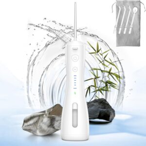 Flosa de agua [Portable inalámbrico dental] 6 Modos e IPX7 oral recargable de agua
